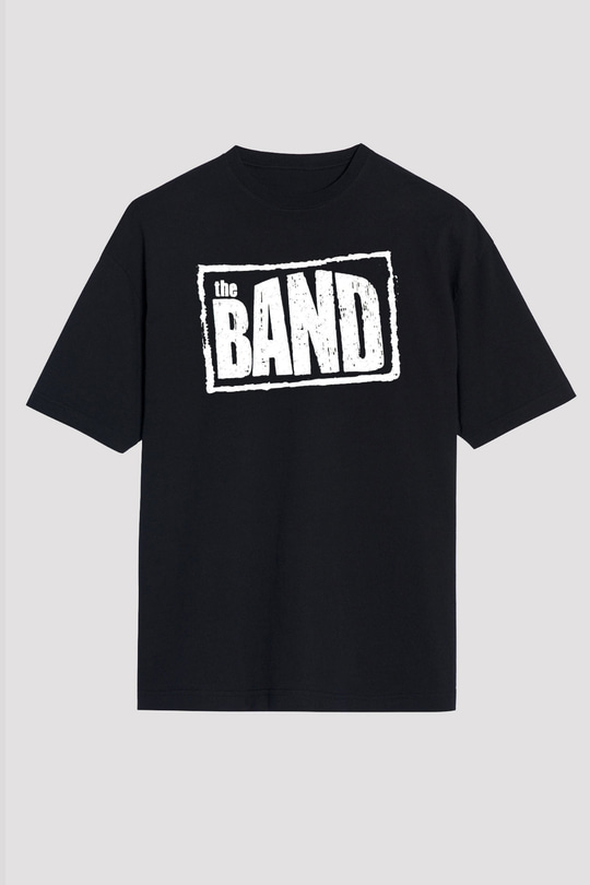 The Band Siyah Unisex Oversize Tişört T-Shirt