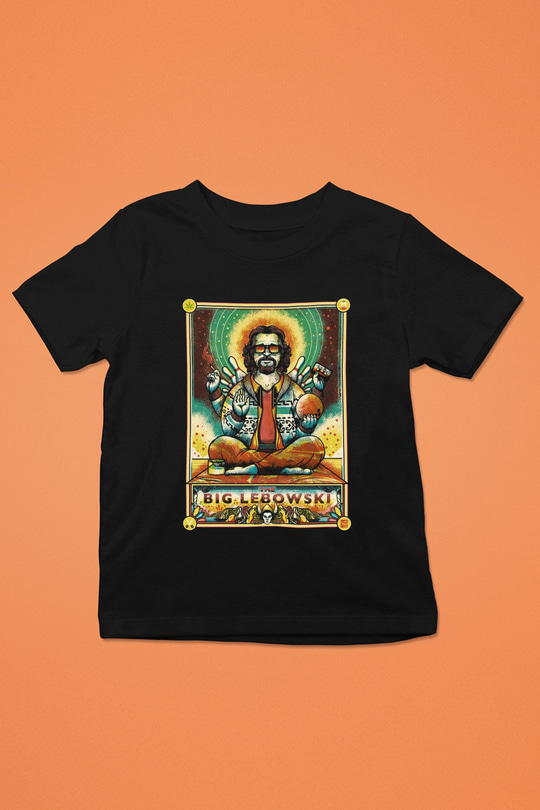 The Big Lebowski Büyük Lebowski Baskılı Siyah Unisex Çocuk Tişört