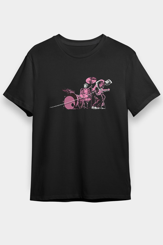 The Black Keys Baskılı Unisex Siyah Tişört - Tshirt