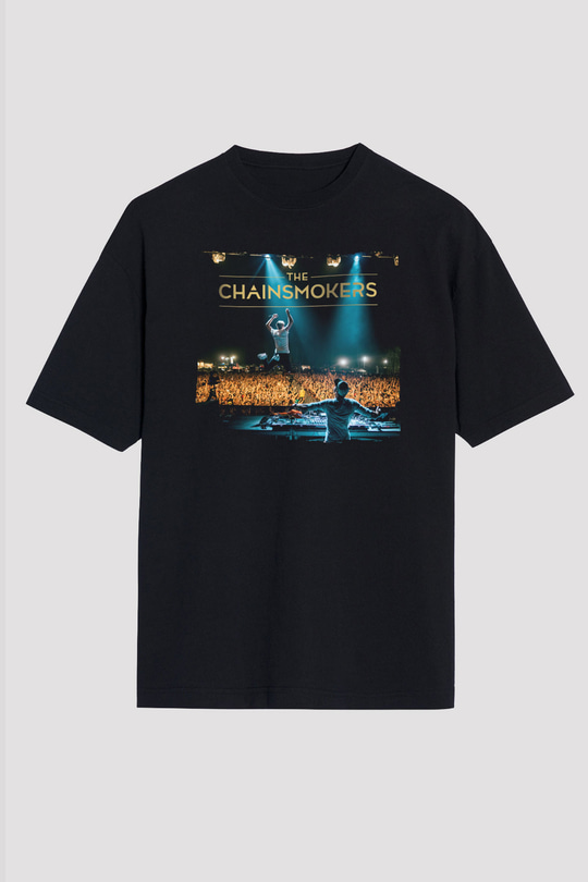 The Chainsmokers Siyah Oversize Tişört Oversize T-shirt - TişörtFabrikası