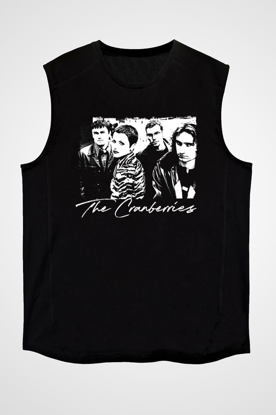 The Cranberries Baskılı Unisex Siyah Kolsuz Tişört - Tshirt