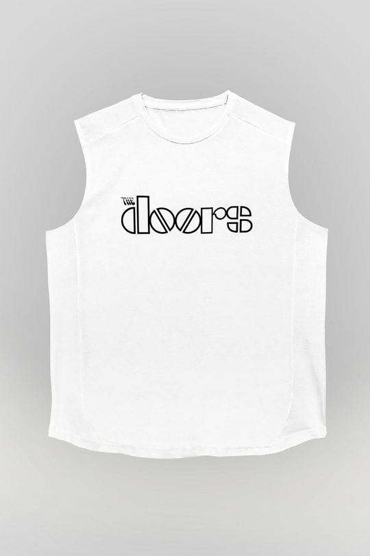 The Doors Beyaz Unisex Kolsuz Tişört
