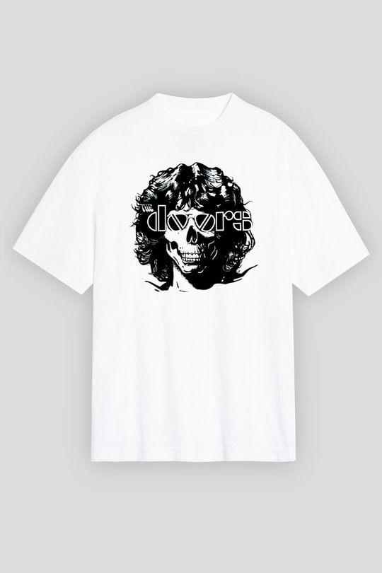 The Doors Beyaz Oversize Tişört Oversize T-shirt - TişörtFabrikası