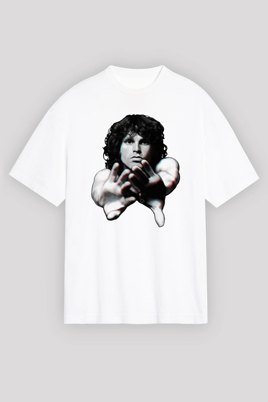The Doors Beyaz Oversize Tişört Oversize T-shirt - TişörtFabrikası