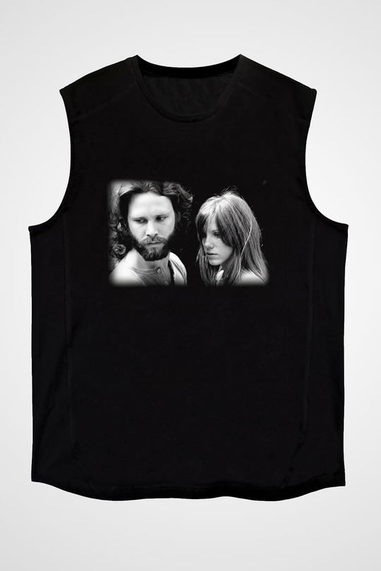 The Doors Siyah Unisex Kolsuz Tişört