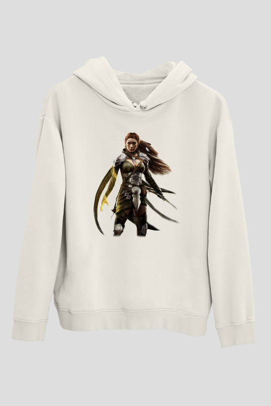 The Elder Scrolls Online Beyaz Unisex Kapşonlu Sweatshirt