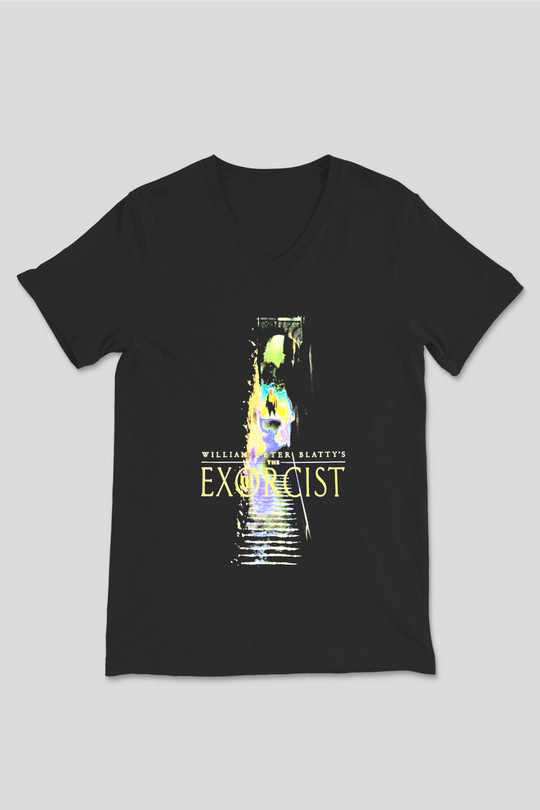 The Exorcist Siyah Unisex V Yaka Tişört