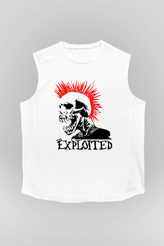 The Exploited Beyaz Unisex Kolsuz Tişört