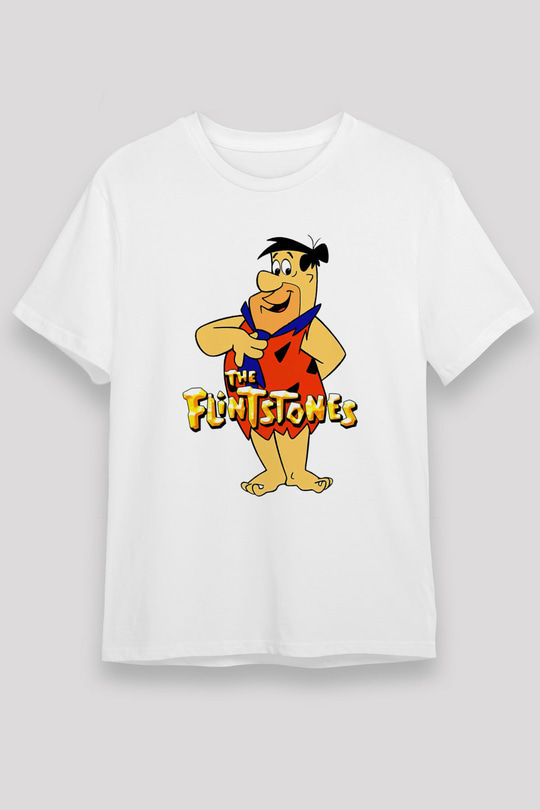 The Flintstones Taş Devri Beyaz Unisex Tişört