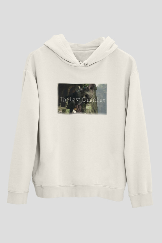 The Last Guardian Beyaz Unisex Kapşonlu Sweatshirt