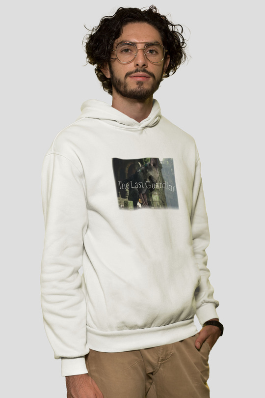 The Last Guardian Beyaz Unisex Kapşonlu Sweatshirt