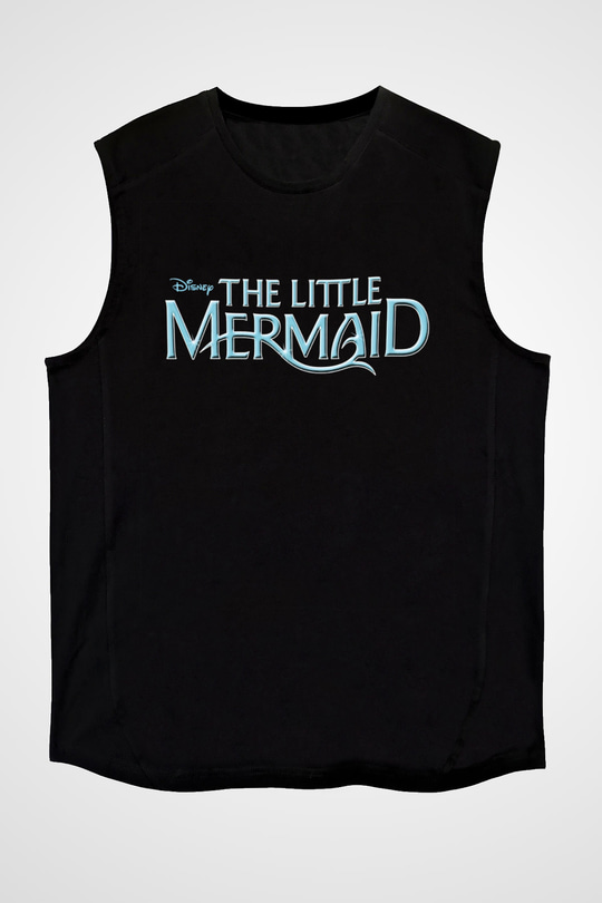 The Little Mermaid Siyah Unisex Kolsuz Tişört