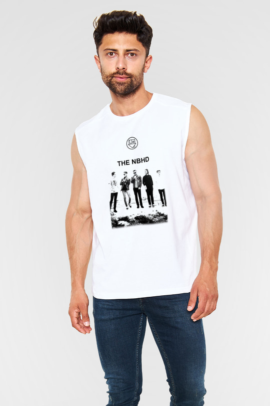 The Neighbourhood Beyaz Unisex Kolsuz Tişört