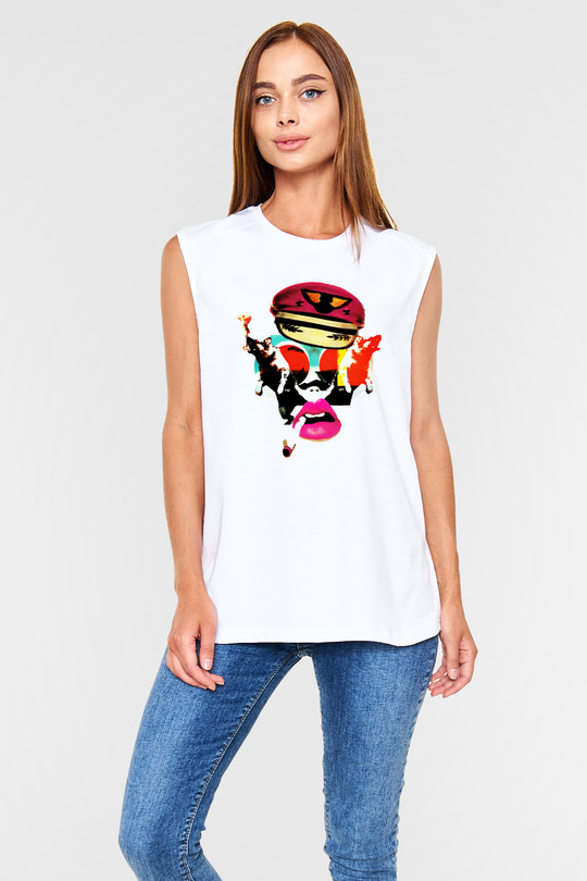 The Prodigy Beyaz Unisex Kolsuz Tişört