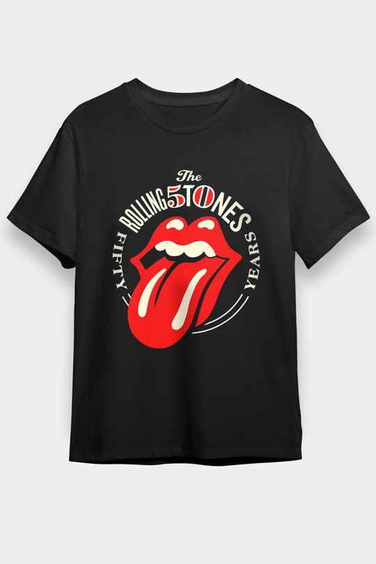 The Rolling Stones Logo Siyah Unisex Tişört T-Shirt - TişörtFabrikası