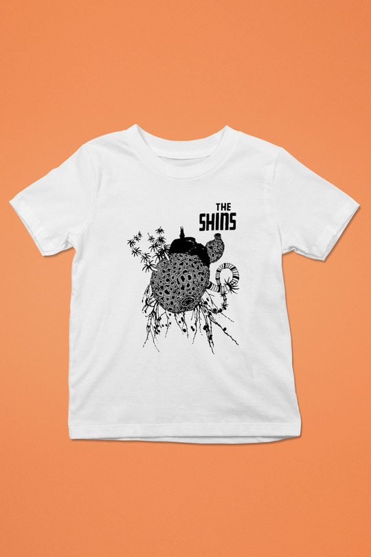 The Shins Baskılı Beyaz Unisex Çocuk Tişört