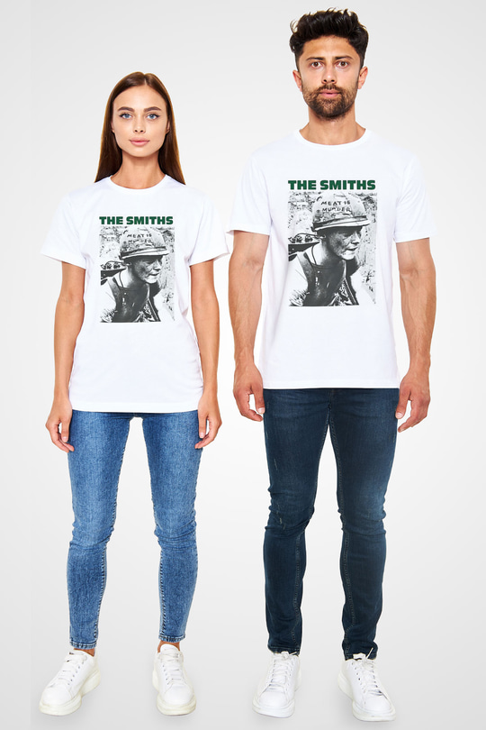 The Smiths Baskılı Unisex Beyaz Tişört - Tshirt