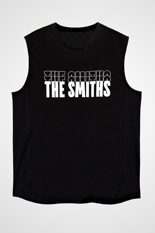 The Smiths Baskılı Unisex Siyah Kolsuz Tişört - Tshirt