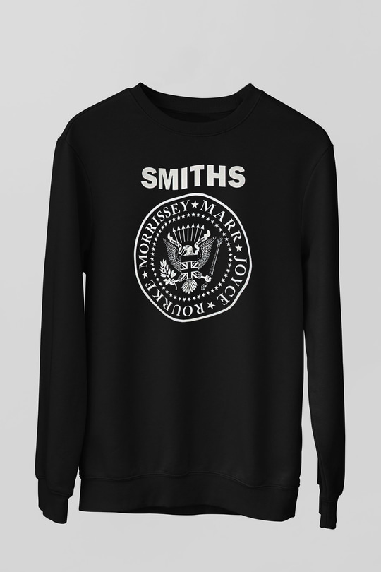 The Smiths Baskılı Unisex Siyah Sweatshirt