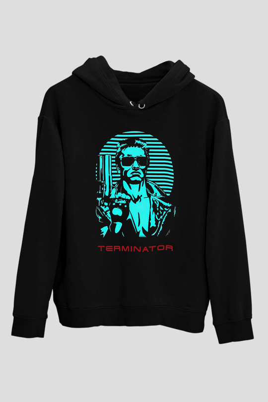 The Terminator Siyah Unisex Hoodie