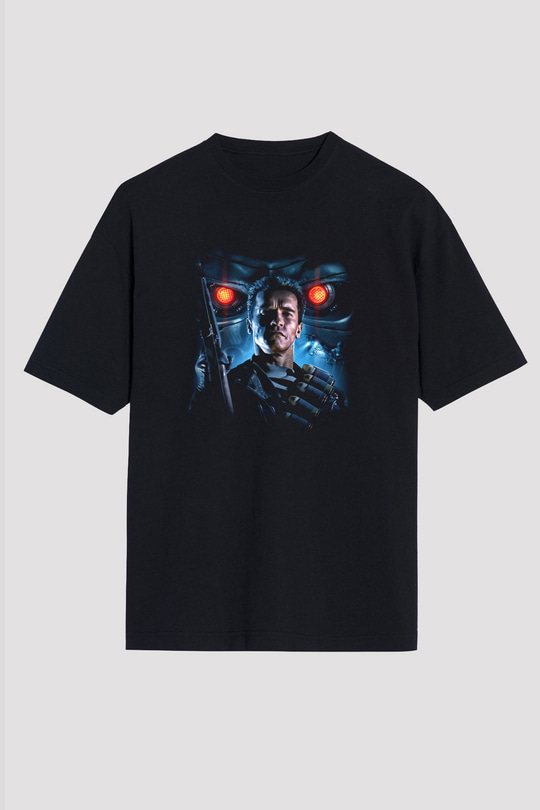 The Terminator Siyah Unisex Oversize Tişört T-Shirt