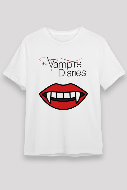 The Vampire Diaries Beyaz Unisex Tişört T-Shirt