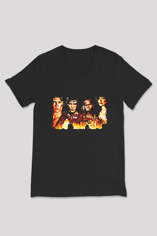 The Warriors Siyah Unisex  V Yaka Tişört