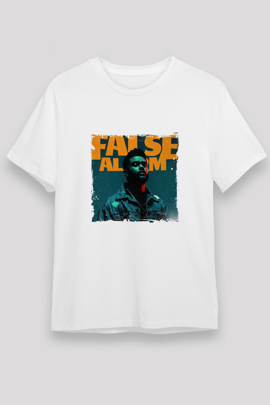 The Weeknd Baskılı Unisex Beyaz Tişört