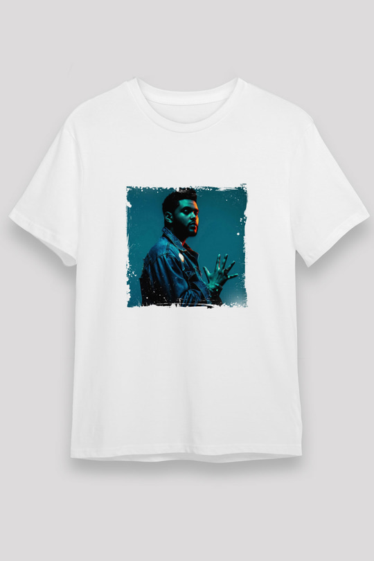 The Weeknd Baskılı Unisex Beyaz Tişört