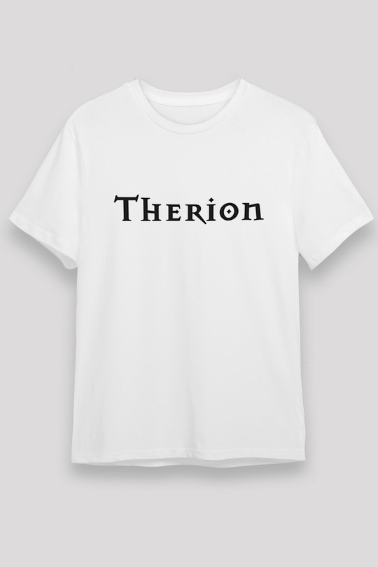 Therion Baskılı Unisex Beyaz Tişört - Tshirt