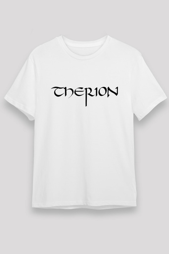 Therion Baskılı Unisex Beyaz Tişört - Tshirt
