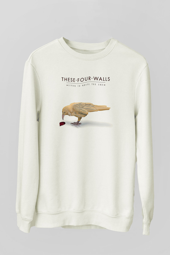 These Four Walls Baskılı Beyaz Unisex Sweatshirt