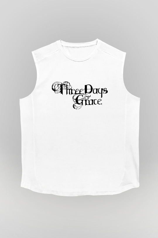 Three Days Grace Beyaz Unisex Kolsuz Tişört