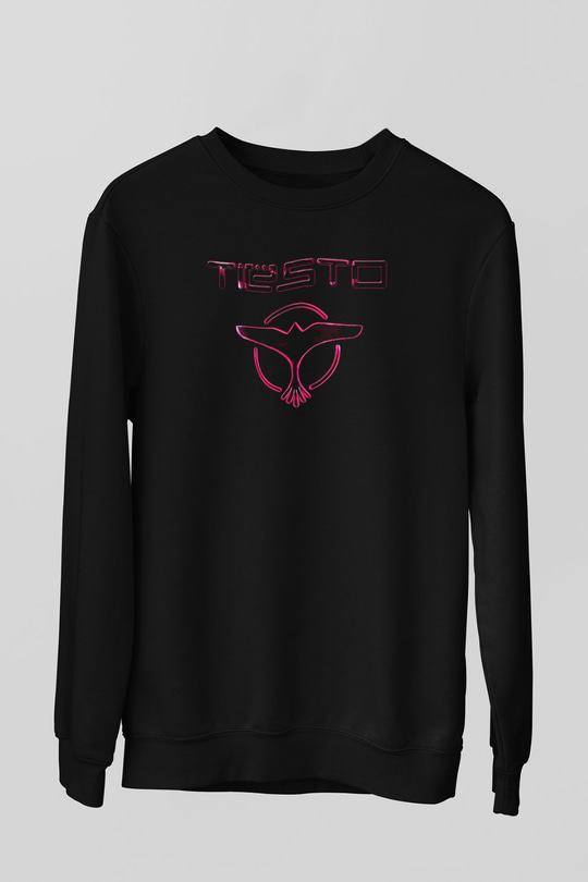 Tiesto Siyah Unisex Sweatshirt