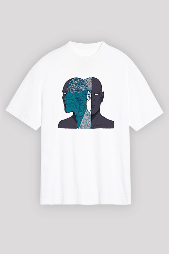 Tıp Bayramı Baskılı Beyaz Unisex Oversize Tişört - Tshirt
