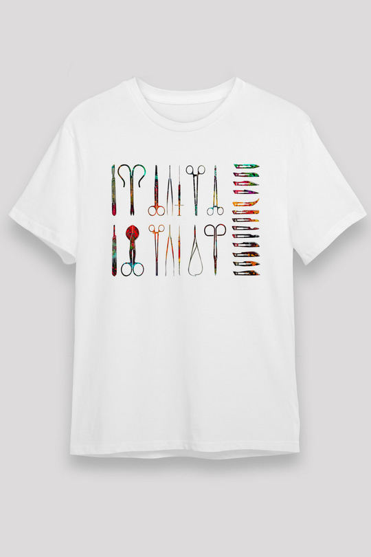 Tıp Bayramı Baskılı Unisex Beyaz Tişört - Tshirt