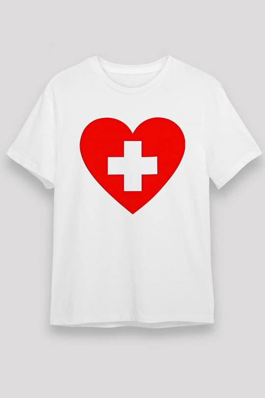 Tıp Bayramı Baskılı Unisex Beyaz Tişört - Tshirt