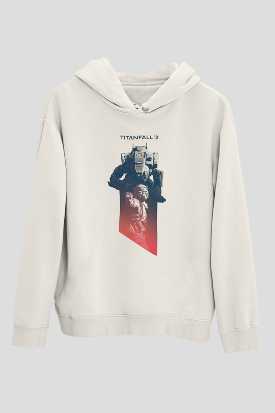 Titanfall Beyaz Unisex Hoodie