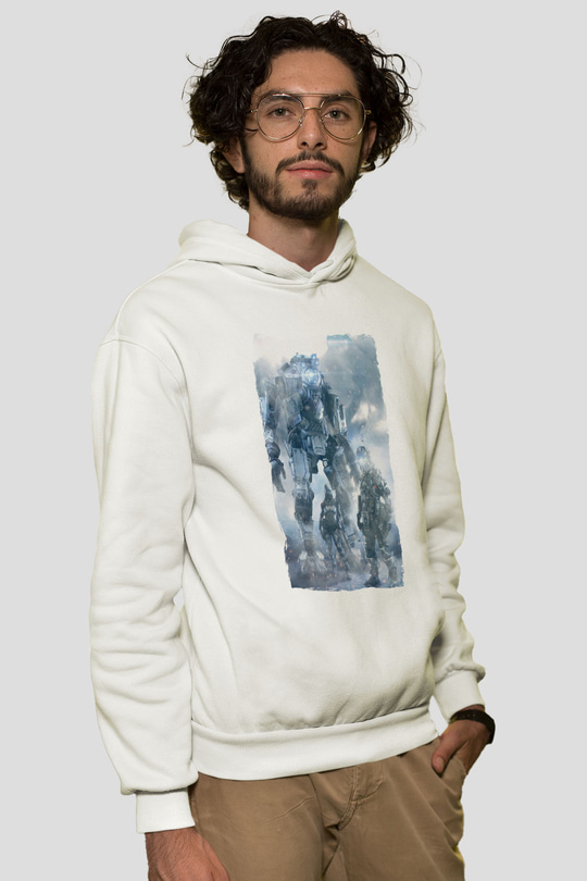Titanfall Beyaz Unisex Hoodie