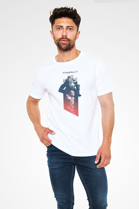 Titanfall Beyaz Unisex Tişört T-Shirt