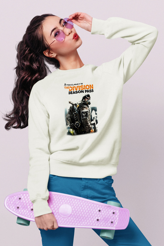 Tom Clancy Beyaz Unisex Sweatshirt