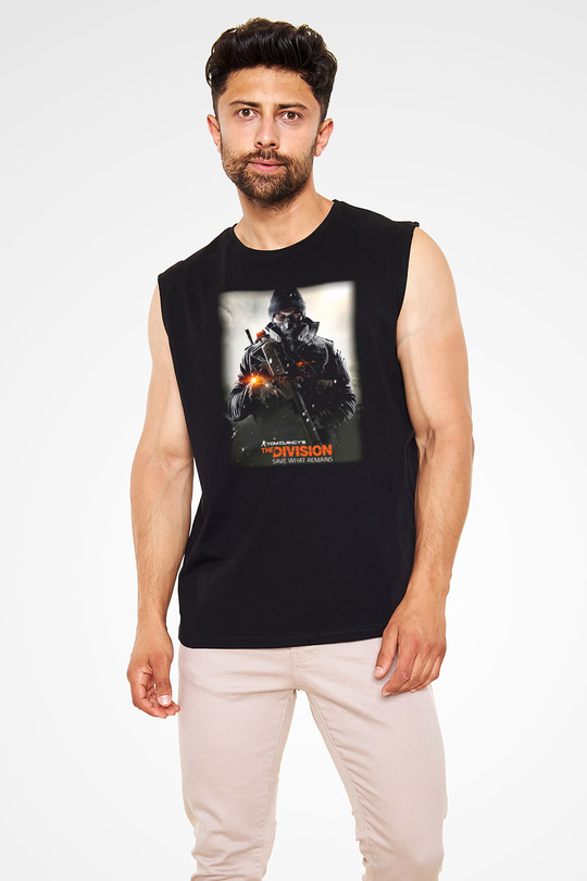 Tom Clancy Siyah Unisex Kolsuz Tişört