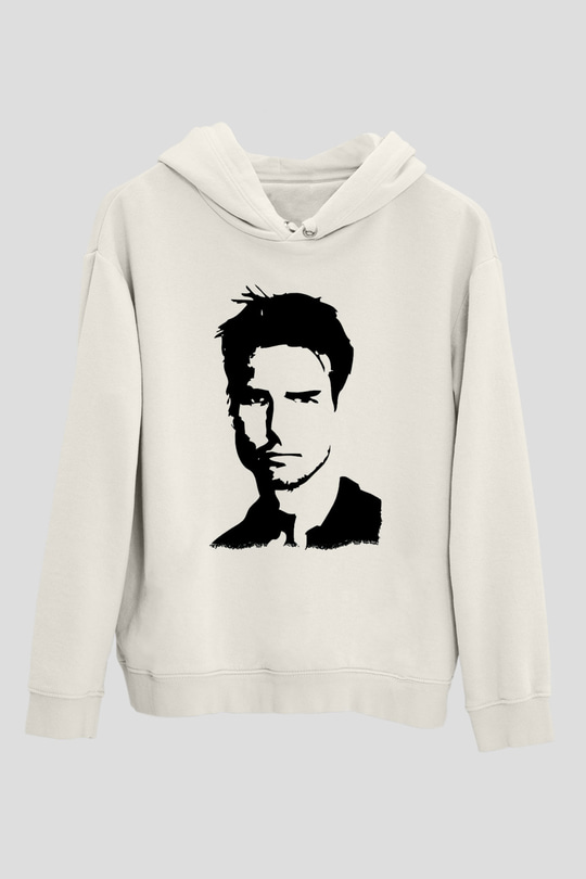 Tom Cruise Beyaz Unisex Kapüşonlu Sweatshirt