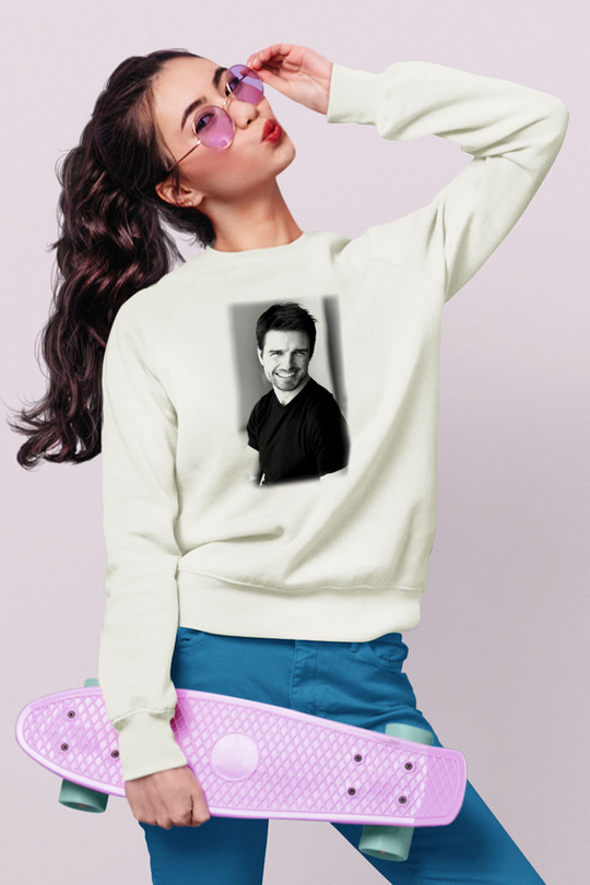 Tom Cruise Beyaz Unisex Sweatshirt