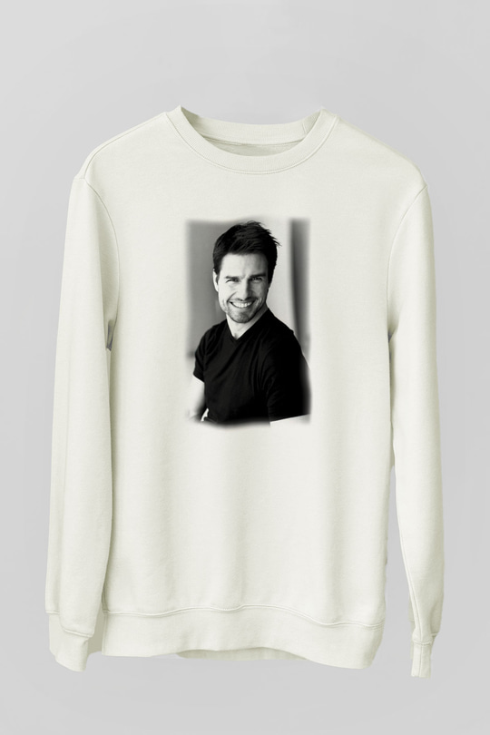 Tom Cruise Beyaz Unisex Sweatshirt