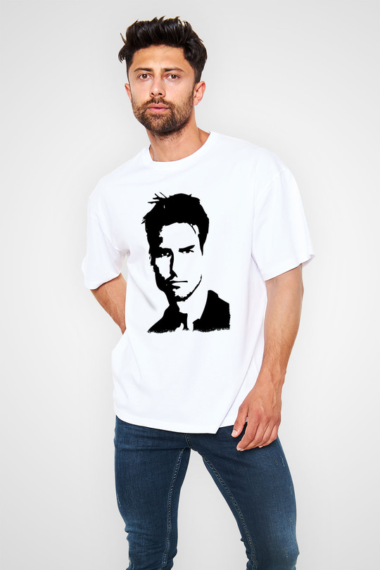 Tom Cruise Beyaz Oversize Tişört Oversize T-shirt - TişörtFabrikası