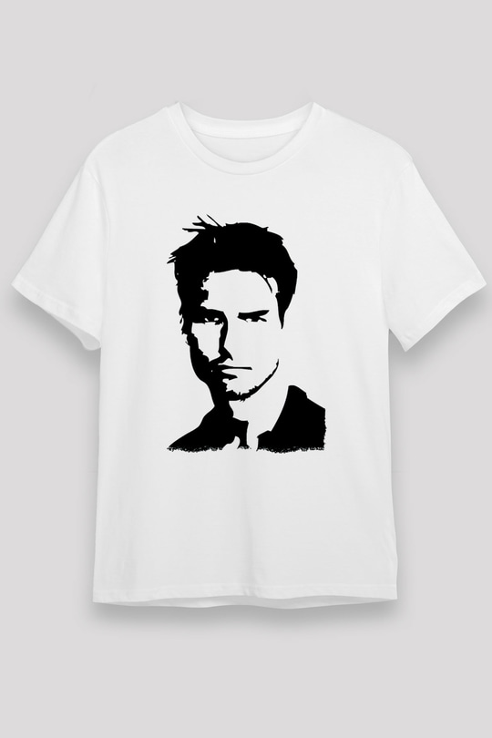 Tom Cruise Beyaz Unisex Tişört T-Shirt - TişörtFabrikası