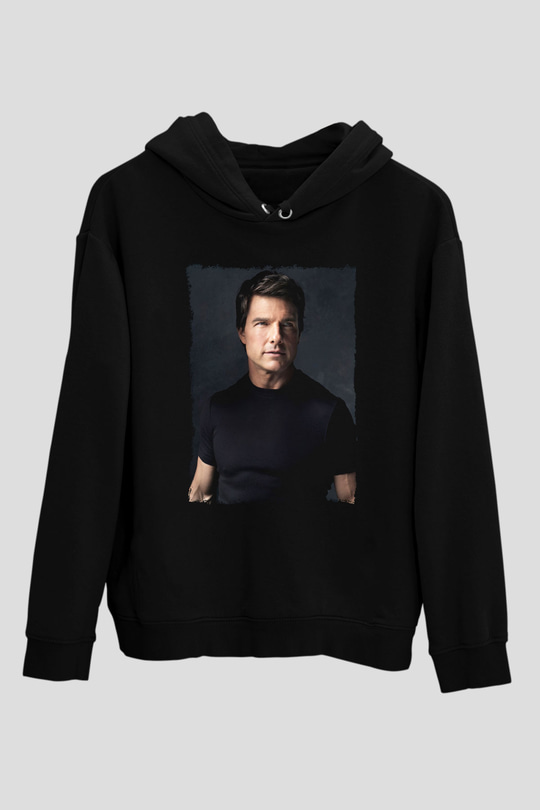 Tom Cruise Siyah Unisex Kapüşonlu Sweatshirt