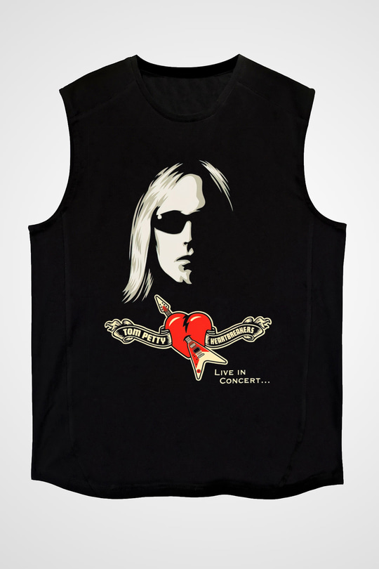 Tom Petty Siyah Unisex Kolsuz Tişört