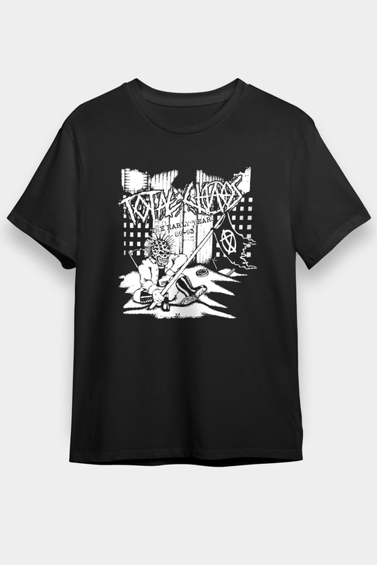 Total Chaos Baskılı Unisex Siyah Tişört - Tshirt